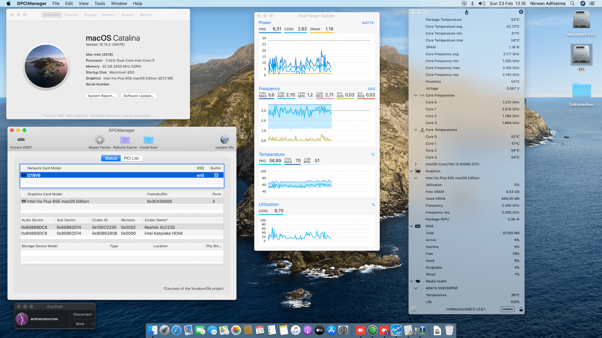 Success Hackintosh macOS Catalina 10.15.3 Build 19D76 in Intel NUC8i3BEH